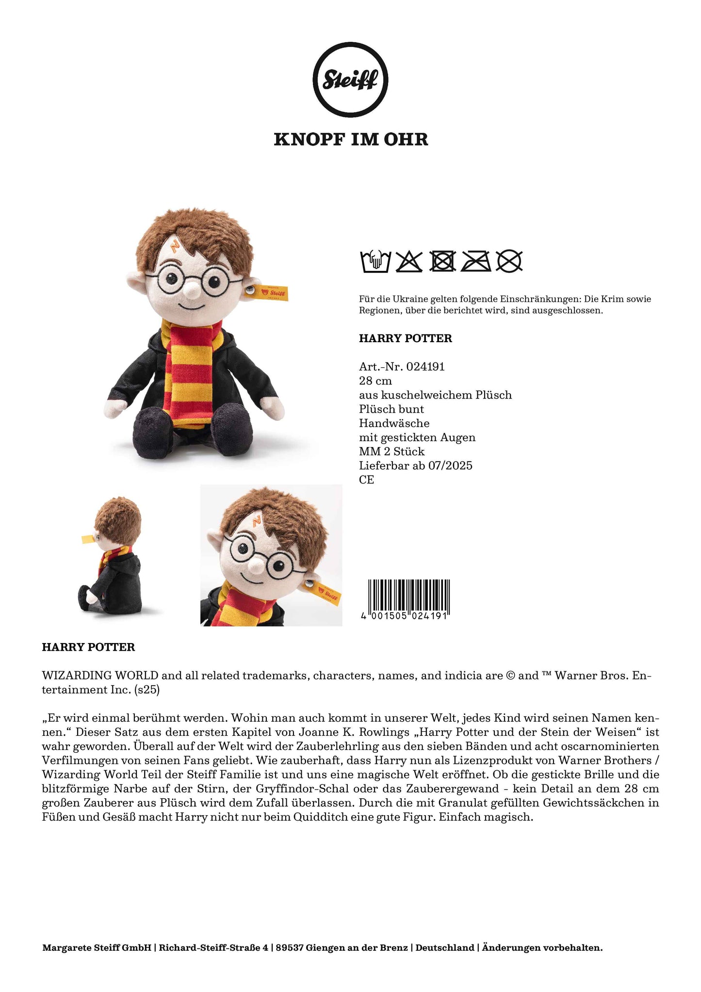Steiff - Harry Potter - 28 cm
