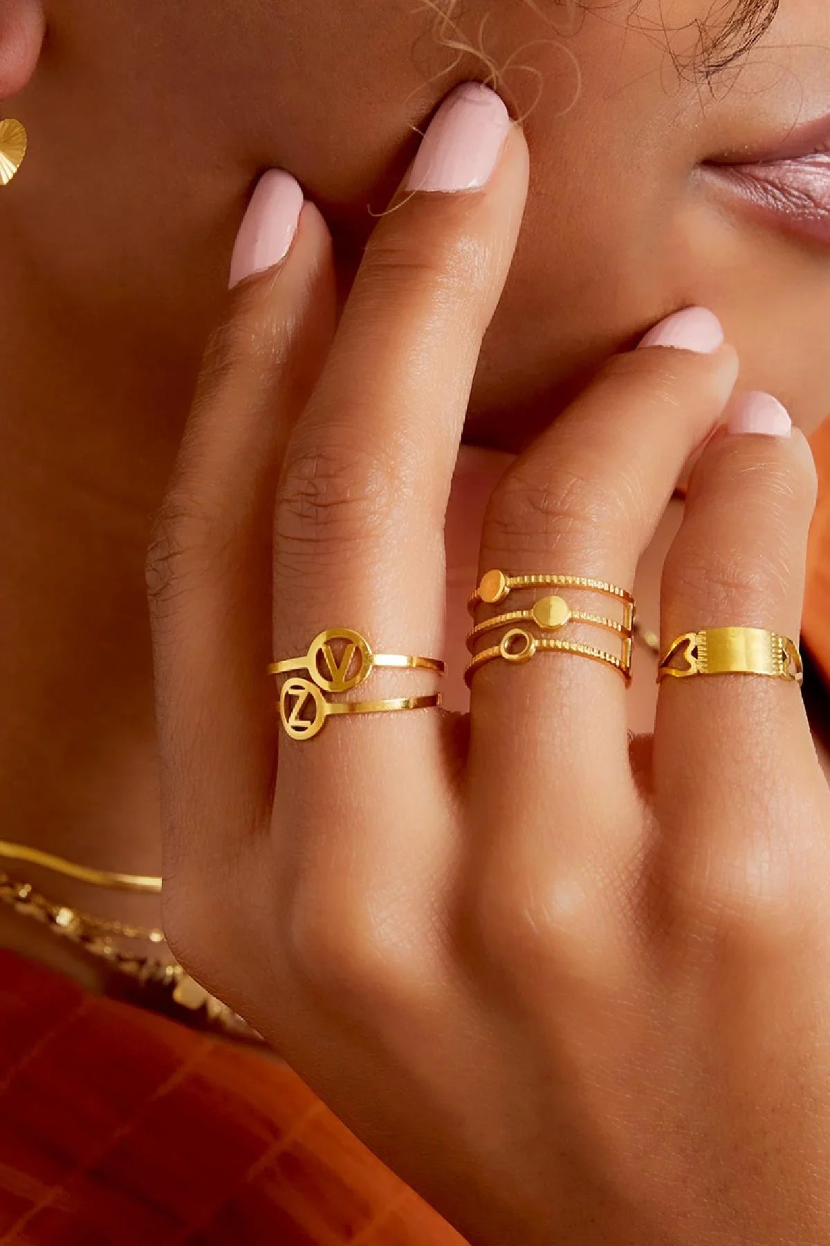 Goldring mit Initialen - Elli by Lena & Lisa
