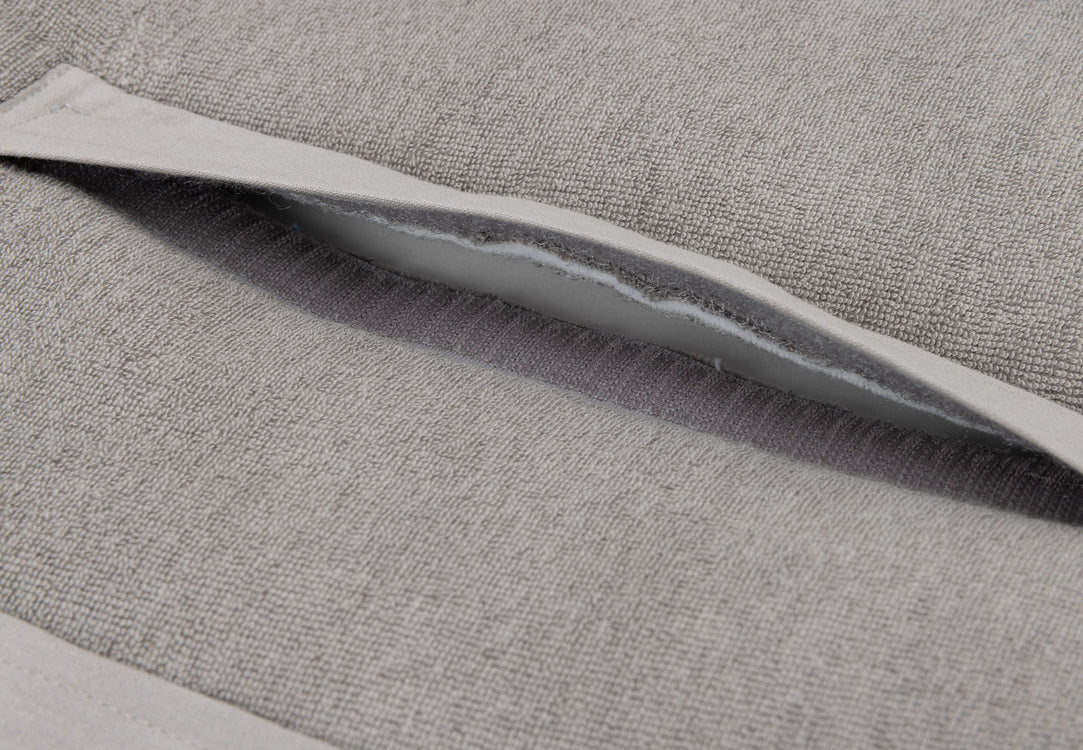 Bequeme Buggy-Sitzauflage in Storm Grey aus weichem Frottee, perfekt für Ihr Baby.