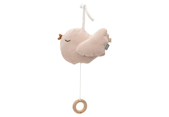 Der Musikanhänger "Lovely Birds" von Jollein mit zarten Vogelmotiven und einer beruhigenden Melodie.