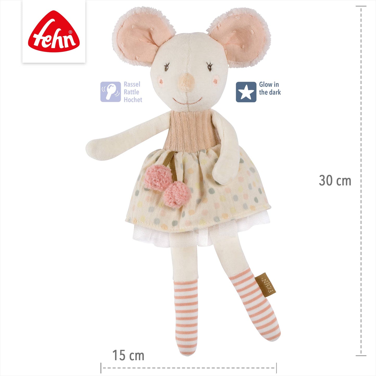Fehn - Bean Bag Maus - Stofftier & Kuschelfreund