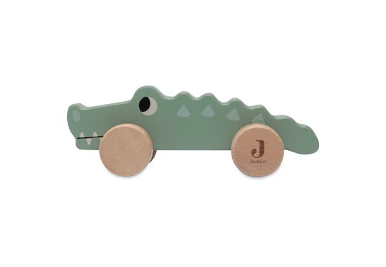 Das nachhaltige Krokodil aus Holz auf Rädern bietet deinem Baby stundenlangen Spaß und ist gleichzeitig ein dekorativer Hingucker im Kinderzimmer.