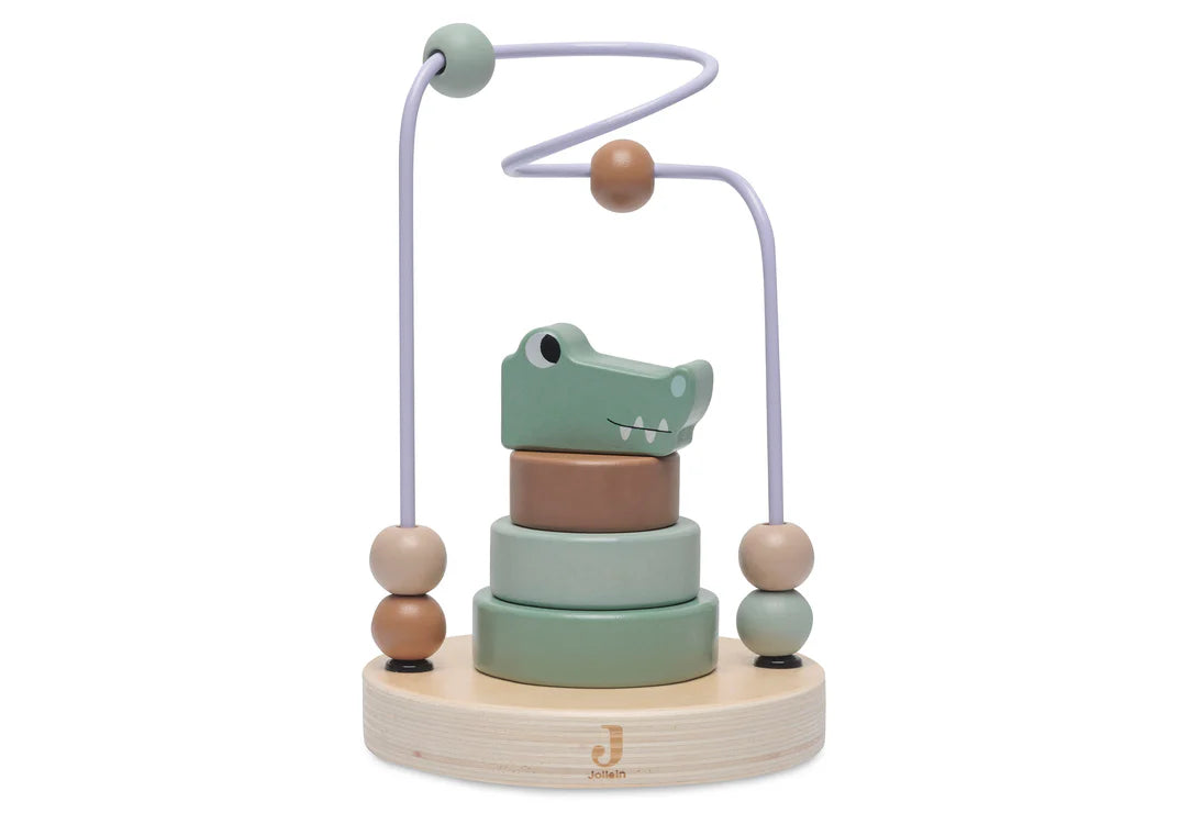 Die Aktivitätsspirale „Croco“ von Jollein ist das ideale Spielzeug für dein Baby, um die Hand-Augen-Koordination und Feinmotorik spielerisch zu fördern.
