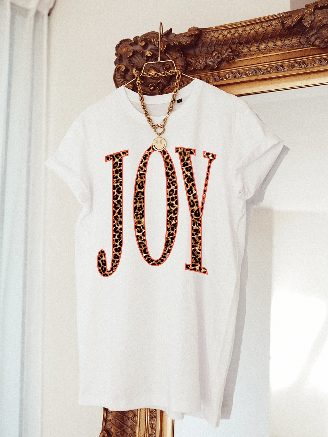 Oversized T-Shirt "Joy" mit Animal-Print