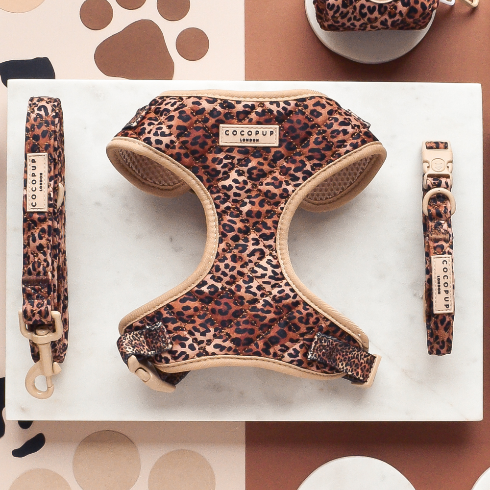 COCOPUP London - Gestepptes Halsband mit Leopardenmuster