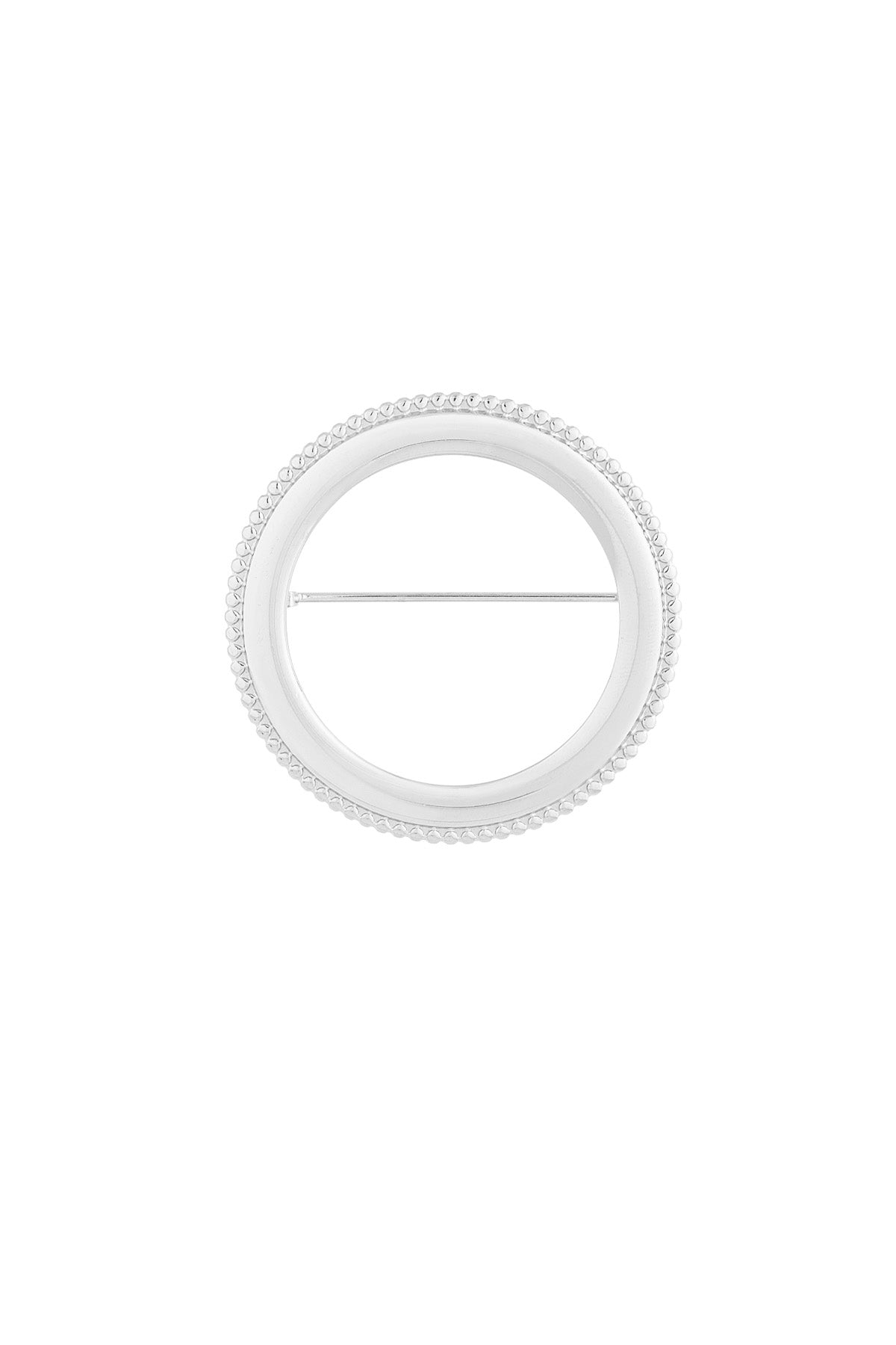 Silberne Kreisbrosche – elegantes Design in klarer Kreisform