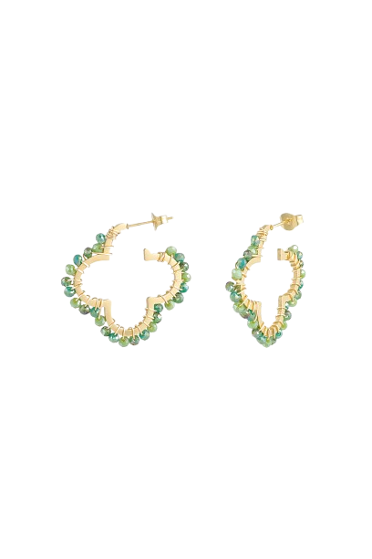 Kleeblatt-Perlen-Ohrringe - Elli by Lena & Lisa