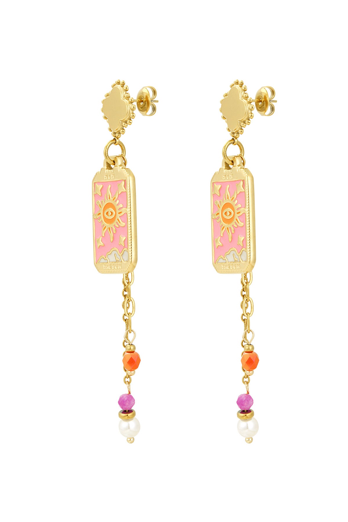 Charm-Ohrringe "Colorful Sun"
