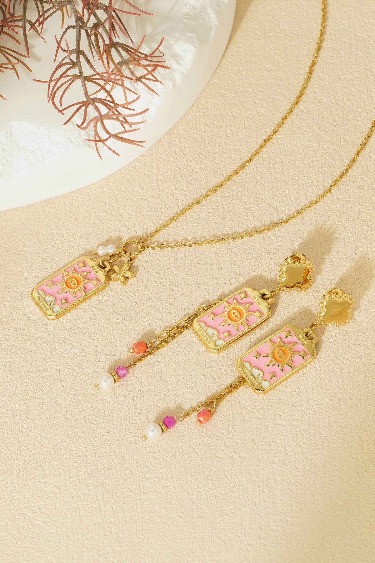 Charm-Ohrringe "Colorful Sun"