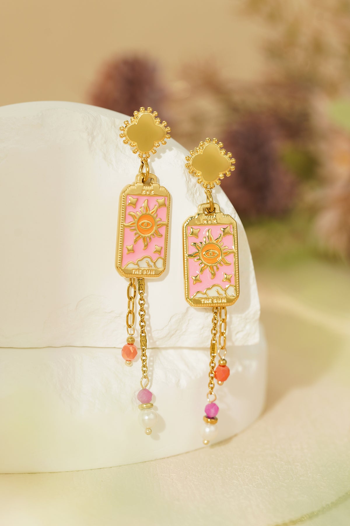 Charm-Ohrringe "Colorful Sun"