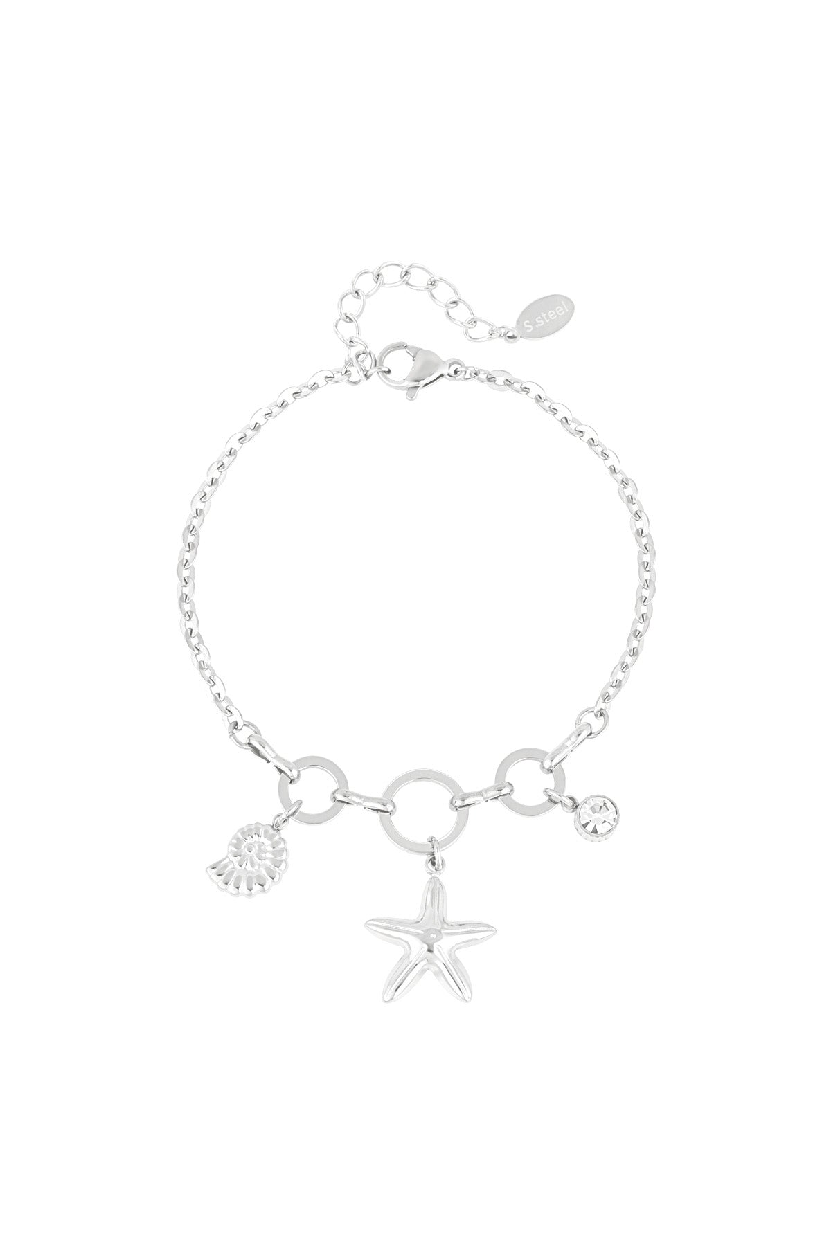 Bettelarmband „I Sea You“ in Silber – Seestern- und Muschelcharm für den perfekten Sommer-Look