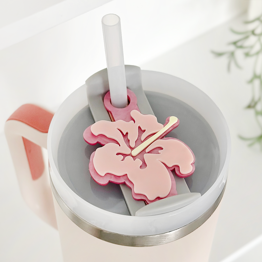 Flower Tumbler Topper in leuchtenden Farben, ideal für Stanley 40oz Tumblers, verleiht deinem Getränk eine frische, blumige Note.