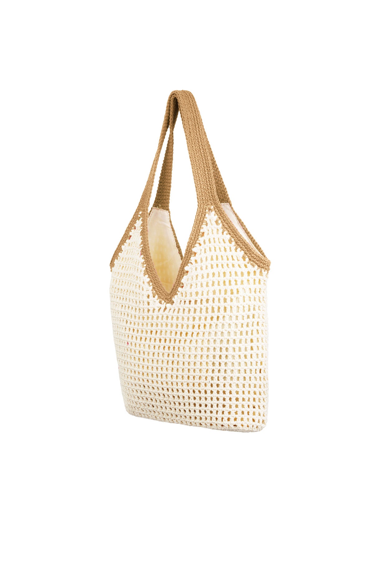 Handgefertigte Sommertasche mit auffälliger Kontrastkante