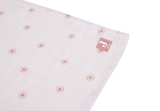 Jollein - Mullwindeln Hydrophil 115x115cm Halo - Rosewood - GOTS - Elli by Lena & Lisa