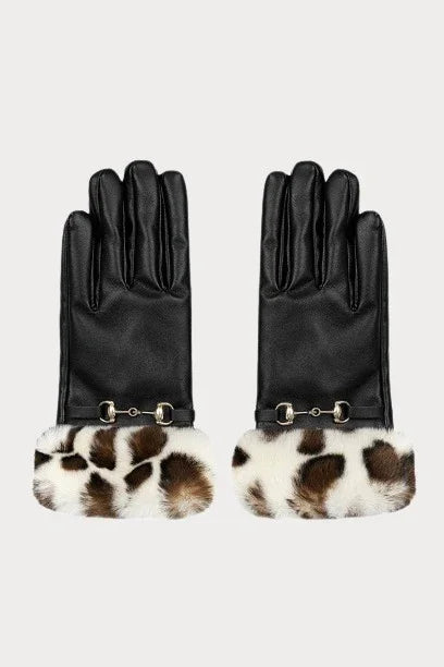 Handschuhe mit Leo-Fell - Elli by Lena & Lisa
