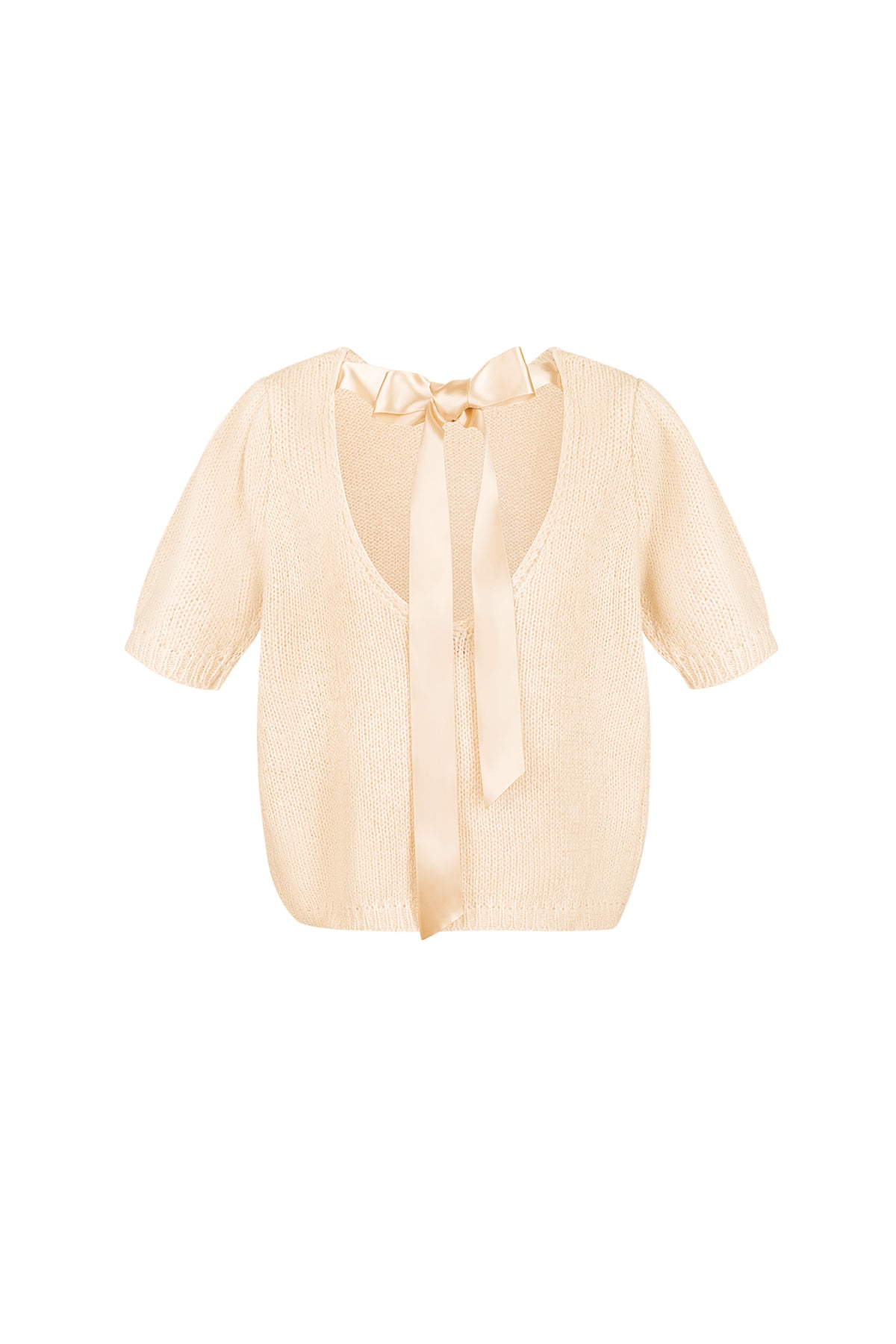 Das feminine Shirt in Rosa mit Puffärmeln und charmantem Rückenausschnitt – perfekt für den Frühling.