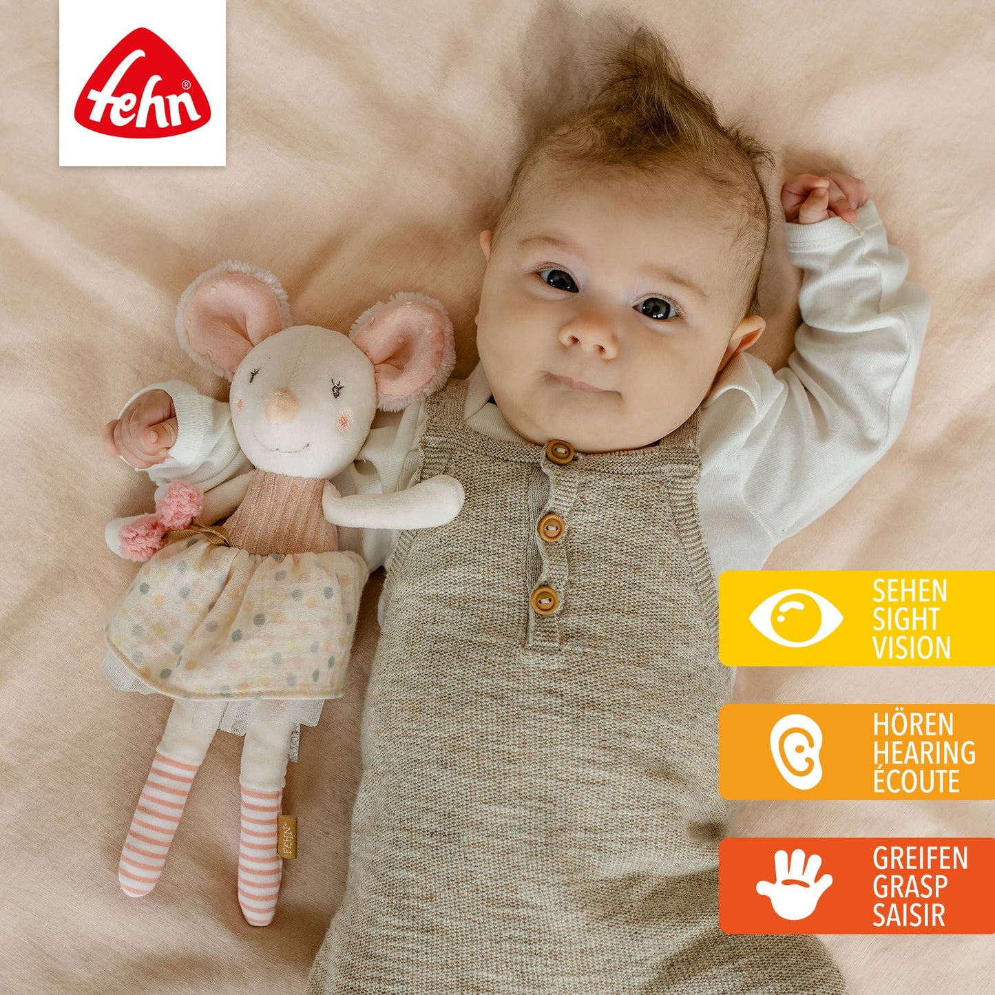 Fehn - Bean Bag Maus - Stofftier & Kuschelfreund