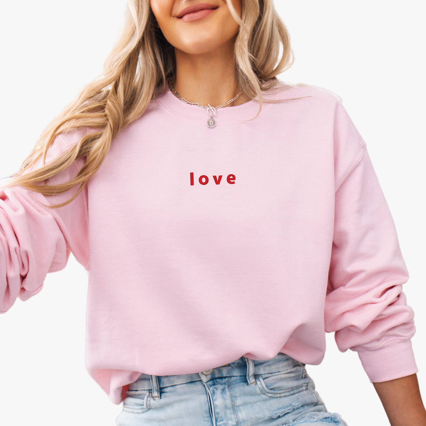 Besticktes Love Sweatshirt