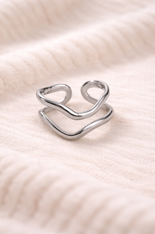 Golden Harmony Lines Ring