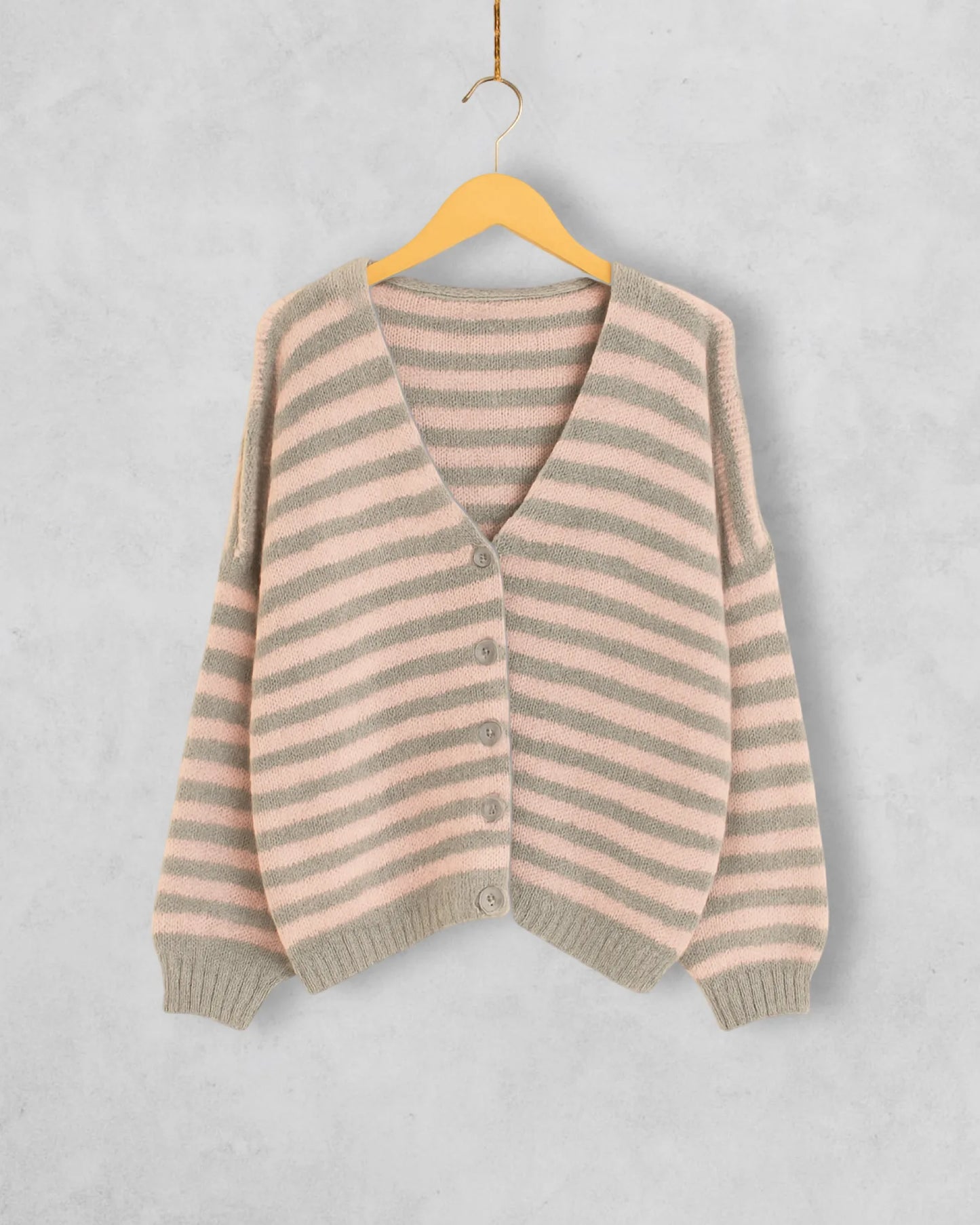 Strickjacke mit Streifenmuster