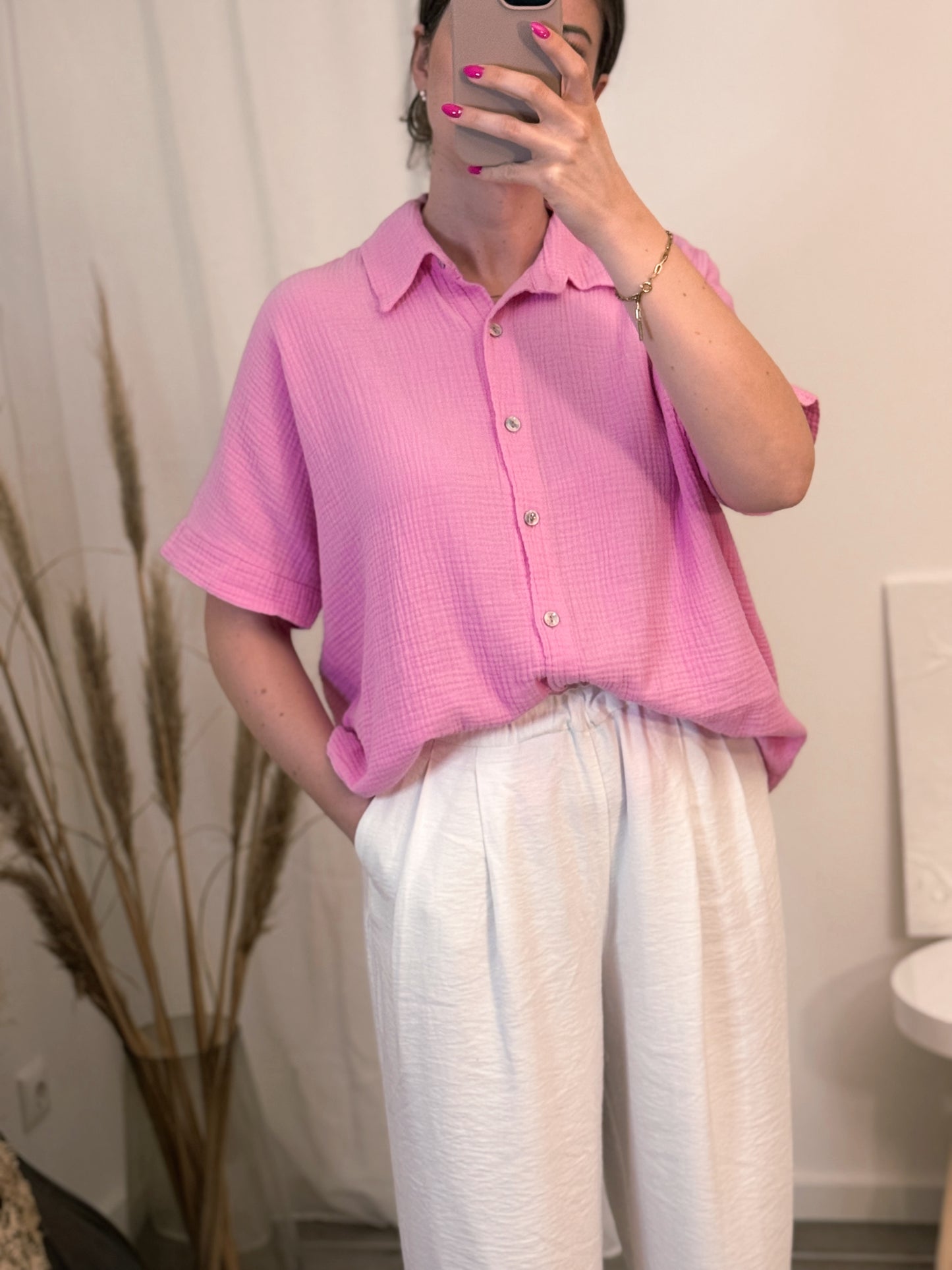 Oversize Musselinbluse 'Sunset Dream' – Sommerbluse - Elli by Lena & Lisa
