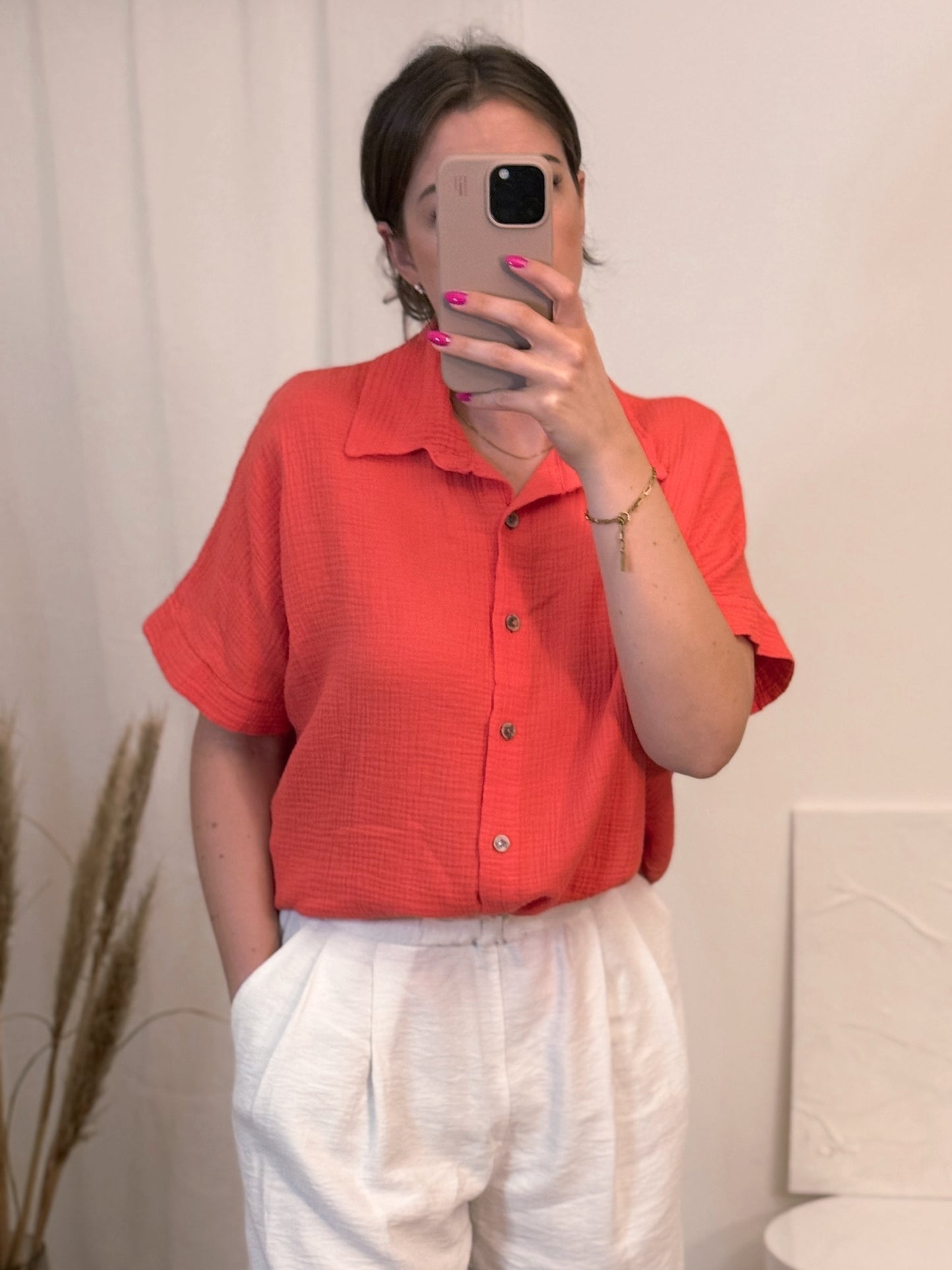 Oversize Musselinbluse 'Sunset Dream' – Sommerbluse - Elli by Lena & Lisa