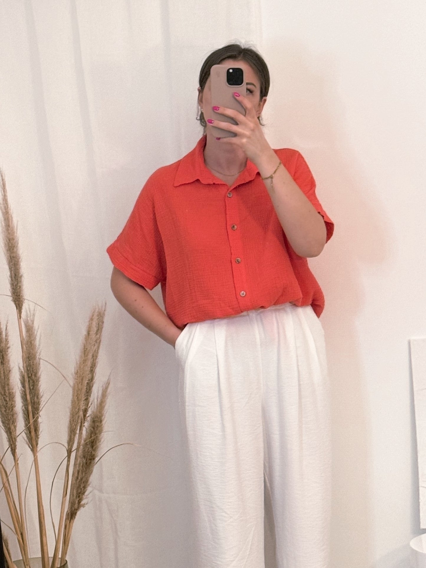 Oversize Musselinbluse 'Sunset Dream' – Sommerbluse - Elli by Lena & Lisa