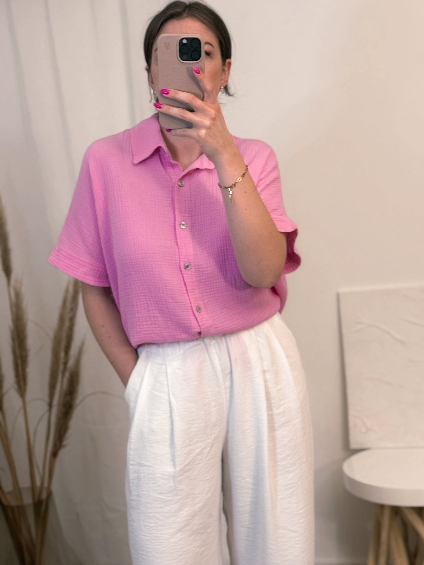 Oversize Musselinbluse 'Sunset Dream' – Sommerbluse - Elli by Lena & Lisa