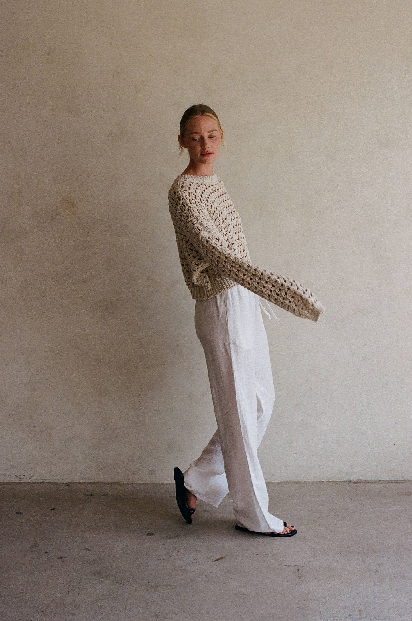 Stricktop im Boho-Stil aus nachhaltigen Materialien
