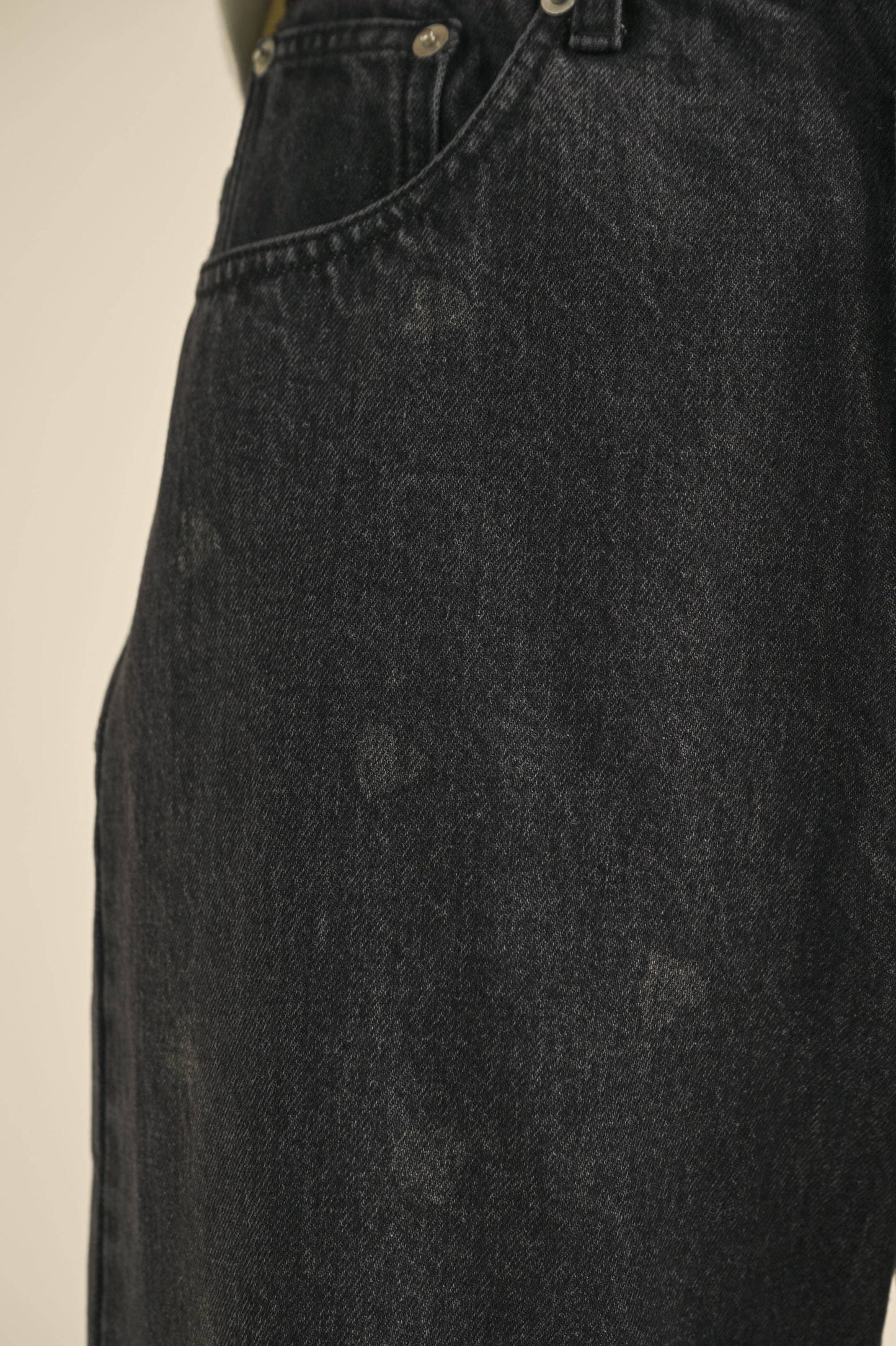 Wide-Leg-Jeans mit Herzmuster