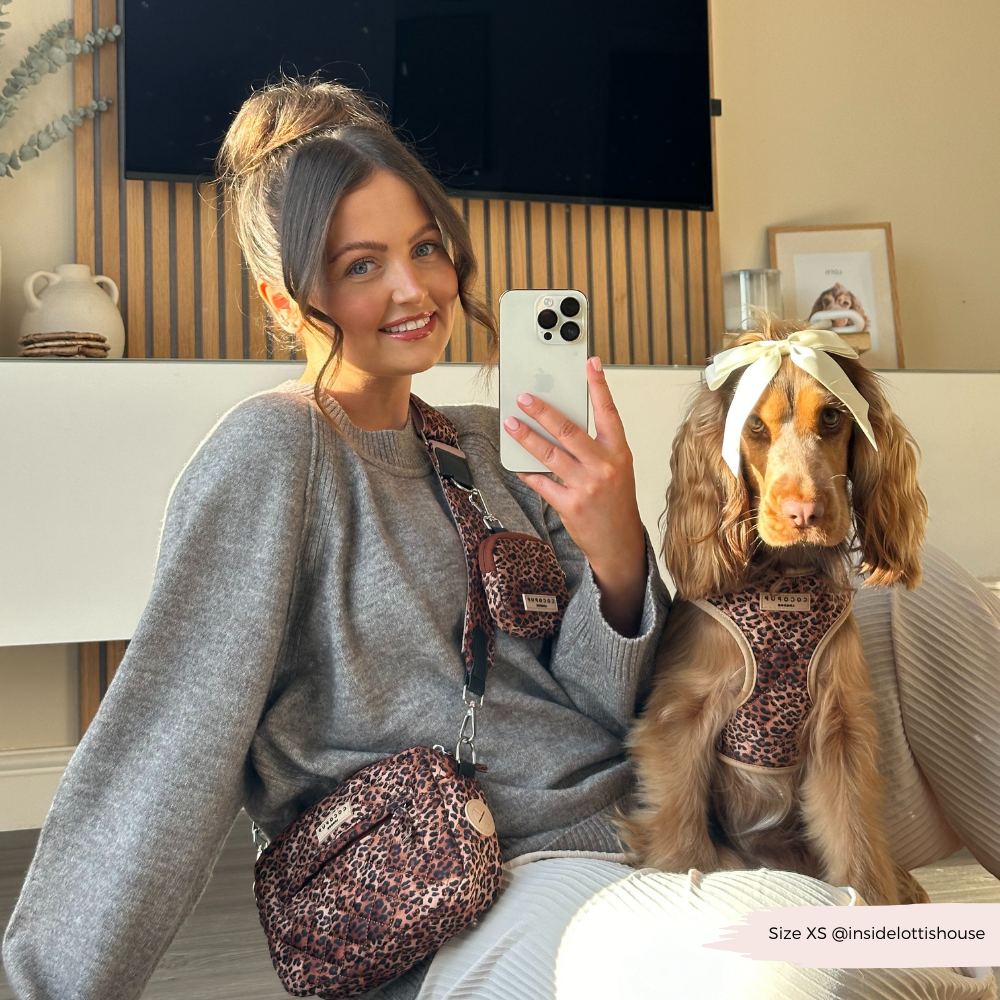 Die Leoparden-Dog-Walking-Bag: Trendiger Begleiter für alle Hundebesitzer, die Stil und Funktionalität lieben.