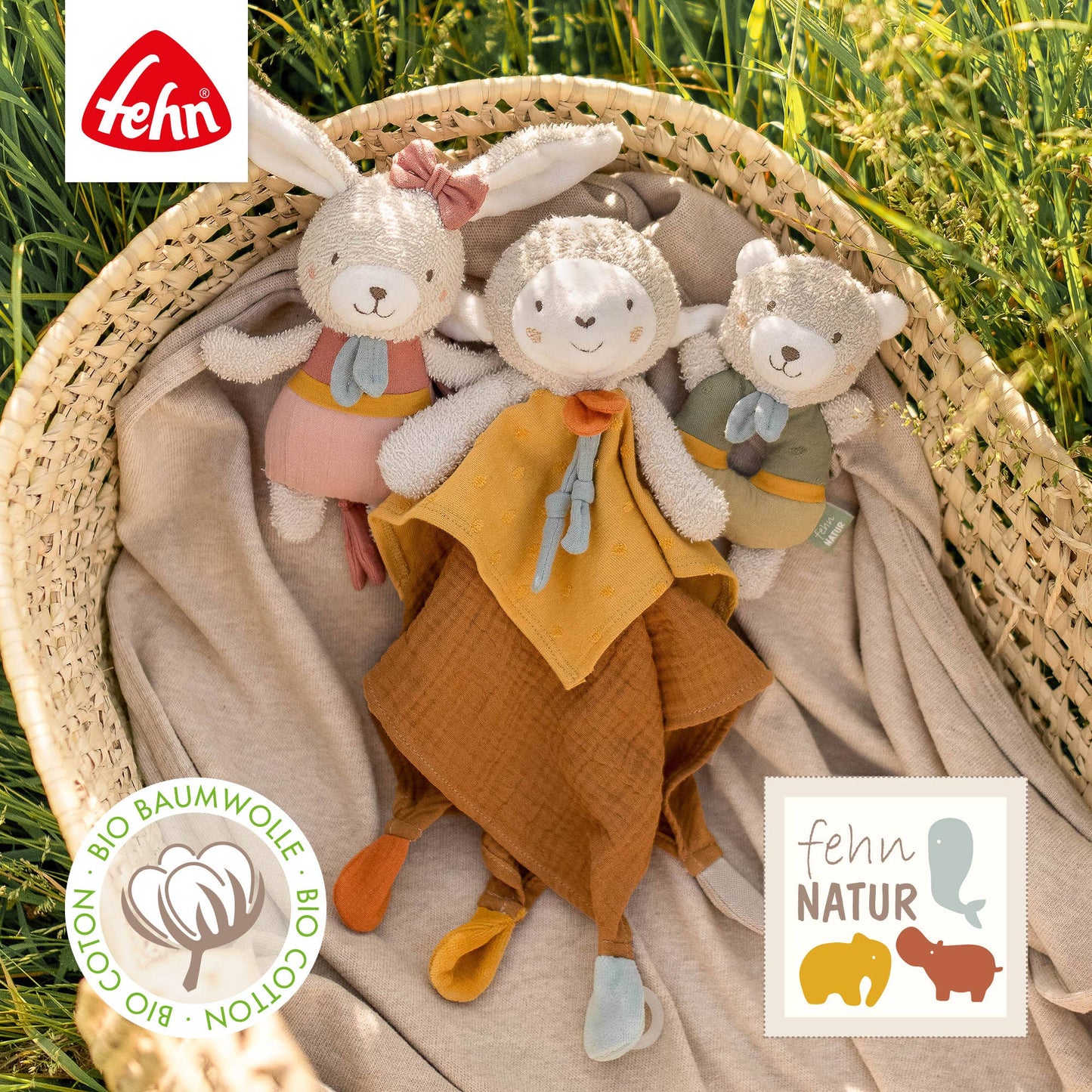 Fehn - Knister-Hase FehnNATUR - Activity-Rascheltier - Elli by Lena & Lisa