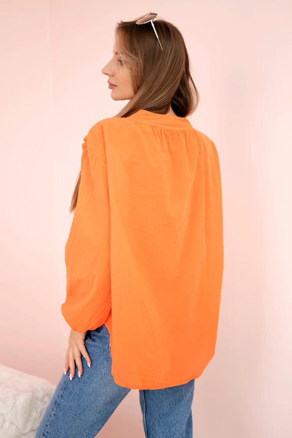 Baumwoll-Bluse mit Herzen