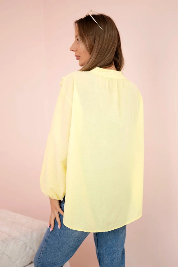 Baumwoll-Bluse mit Herzen