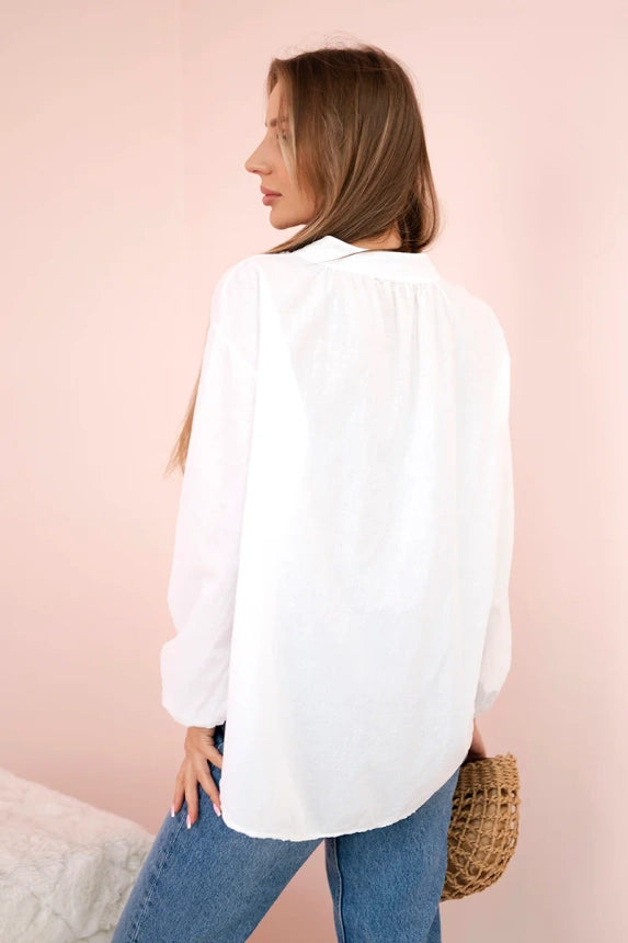 Baumwoll-Bluse mit Herzen