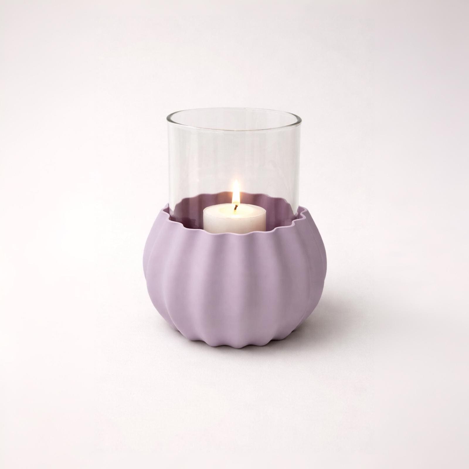 3D-gedruckter Windlichthalter mit Wellenstruktur – Elli by Lena & Lisa