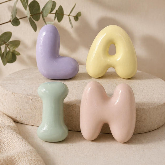 3D-Druck-Keramikbuchstaben personalisiert