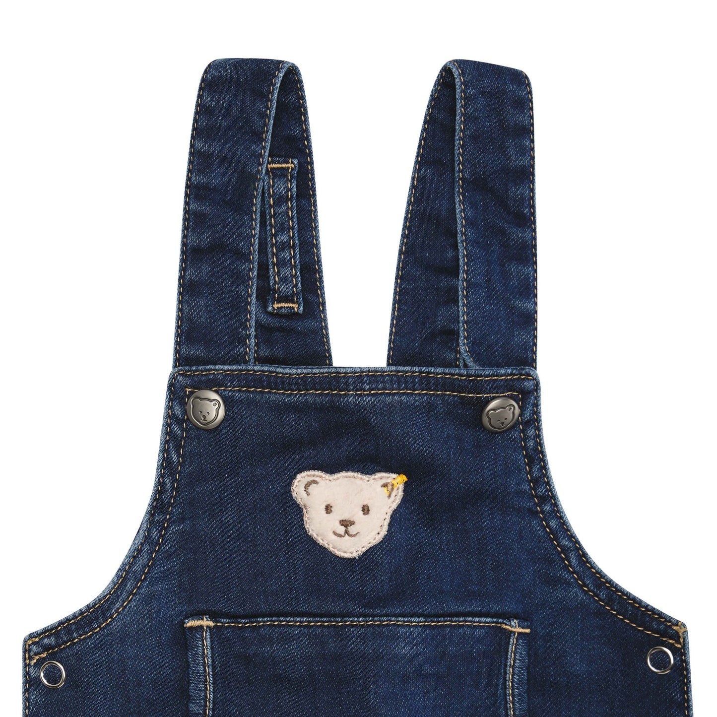 Latzhose für Babys aus robustem Denim – ideal für den Alltag.