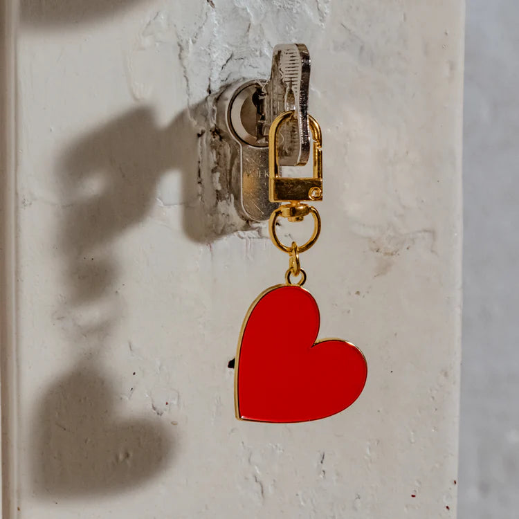 Eulenschnitt - Schlüsselanhänger großes Herz Rot - Elli by Lena & Lisa