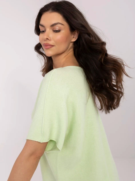 Damen V-Shirt in angesagter Pistazienfarbe