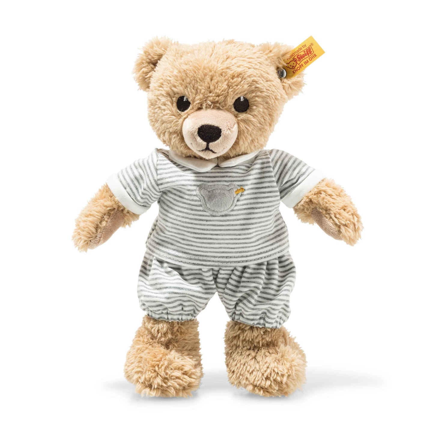Steiff Schlaf Gut Bär – ein kuscheliger Teddybär, der Babys beruhigt und für süße Träume sorgt.