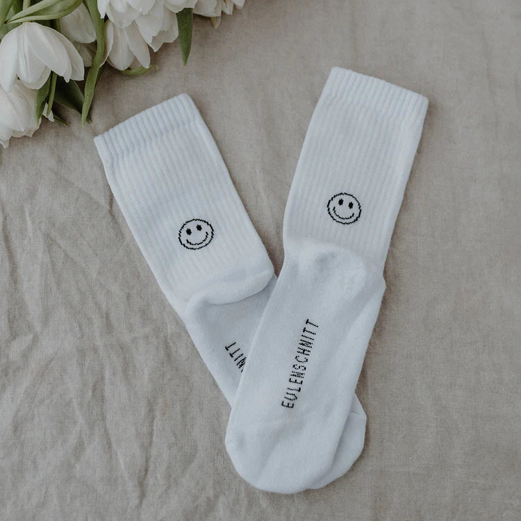 Bequeme Eulenschnitt Socken mit Smiley-Design – für ein Lächeln bei jedem Schritt.