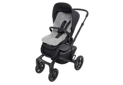 Weiche Frottee-Sitzauflage in Storm Grey für den Buggy, bietet Ihrem Baby extra Komfort bei jedem Ausflug.