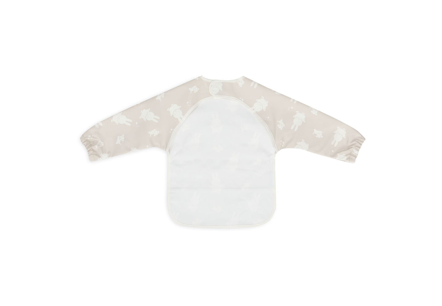 Der Miffy & Snuffy Lätzchen mit Ärmeln schützt Babys Outfit zuverlässig vor Essensflecken.