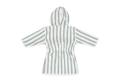 GOTS-zertifizierter Bademantel für Kinder von 1-2 Jahren, in Sea Green mit Kapuze, aus weicher Bio-Baumwolle für maximalen Komfort.