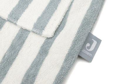 Bademantel "Stripe Terry" in Sea Green für 1-2 Jahre, perfekt für Ihr Kind nach dem Bad, aus umweltfreundlicher Bio-Baumwolle.