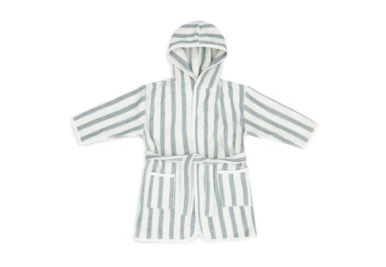 Kuscheliger Bademantel für Kleinkinder in Sea Green, ideal nach dem Baden, aus nachhaltiger Bio-Baumwolle, GOTS-zertifiziert.