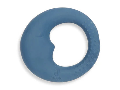 Jollein Beißring „Moons“ in Jeans Blue aus Naturkautschuk – sanfte Zahnungslinderung für Ihr Baby.