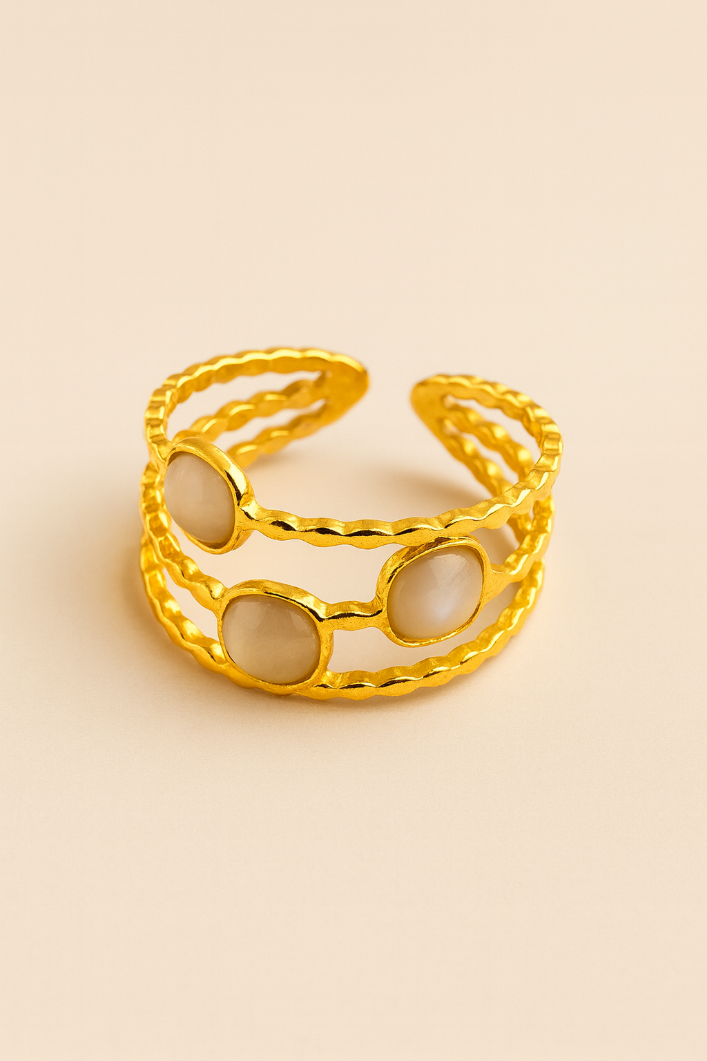 Serene Stone Layers Ring