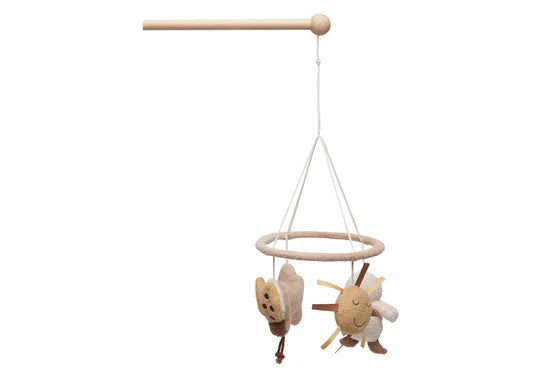 Baby-Mobile „Spring Garden“ von Jollein – Für eine friedliche Atmosphäre und eine beruhigende Wirkung im Babybett.